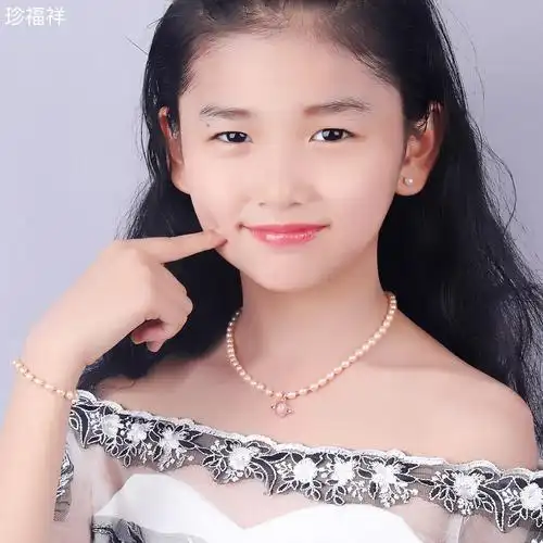 儿童珍珠项链学生女款小孩女孩女儿颈饰