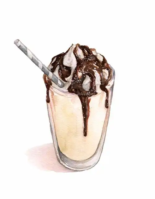 【小美食】水彩 手绘 绘画 插画 原创 冰饮 饮品