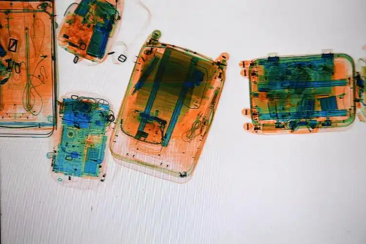 x光安检机下的春运行囊万千物品原形毕露