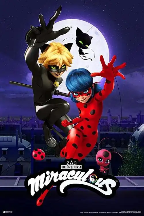 miraculous ladybug and cat noir team up 卡通电视剧电影神奇瓢虫