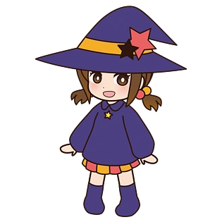 万圣节卡哇伊卡通可爱的女巫