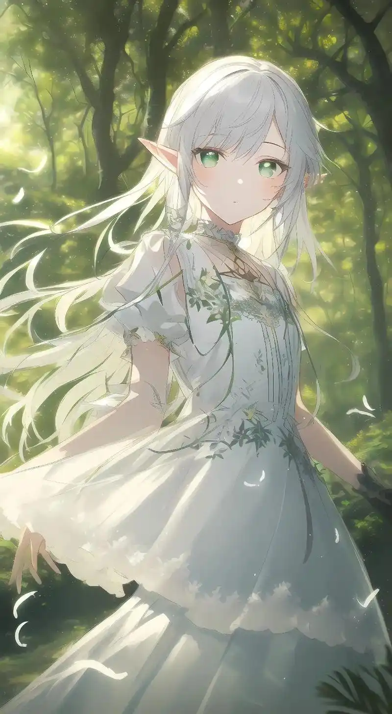 森林精灵.#二次元女神 #ai创作 #动漫少女 #图文热点来 - 抖音