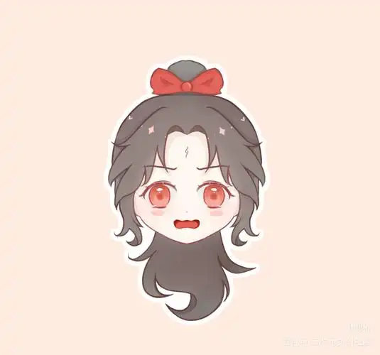 冰崽大头贴_人渣反派自救系统洛冰河q版绘画作品