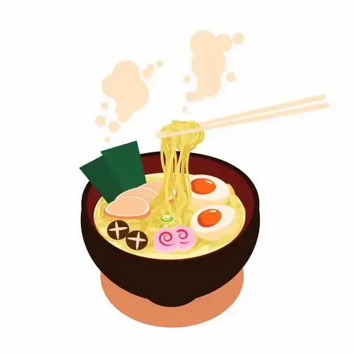 冒着热气的面条日式豚骨面png图片免抠素材