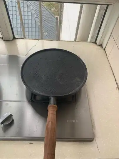 家用平底烙饼煎蛋无涂层不粘煎锅 加厚生铁燃气电磁炉通用 28cm煎饼锅