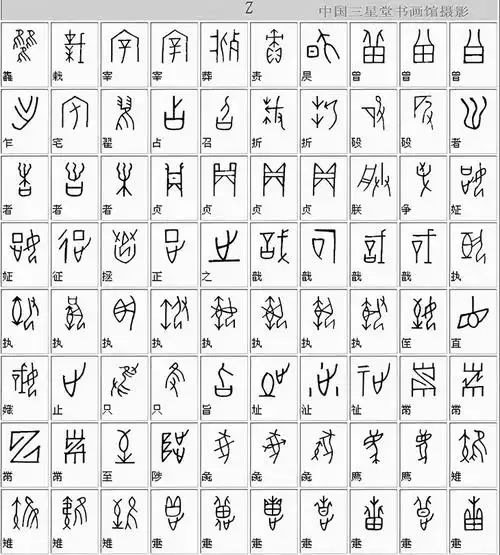 象形文字一览表(楔形文字对照表) - 汉字象形字对照表 - 实验室设备网