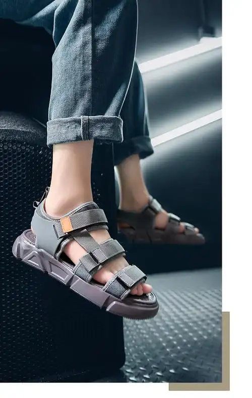 红蜻蜓凉鞋男同款凉鞋男2021年新款潮夏季厚底防滑外穿凉拖青少年运动