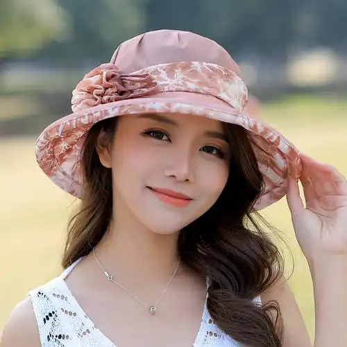 帽子女夏韩版帽子女潮可折叠太阳帽防晒女士遮阳帽夏天出游百搭定制
