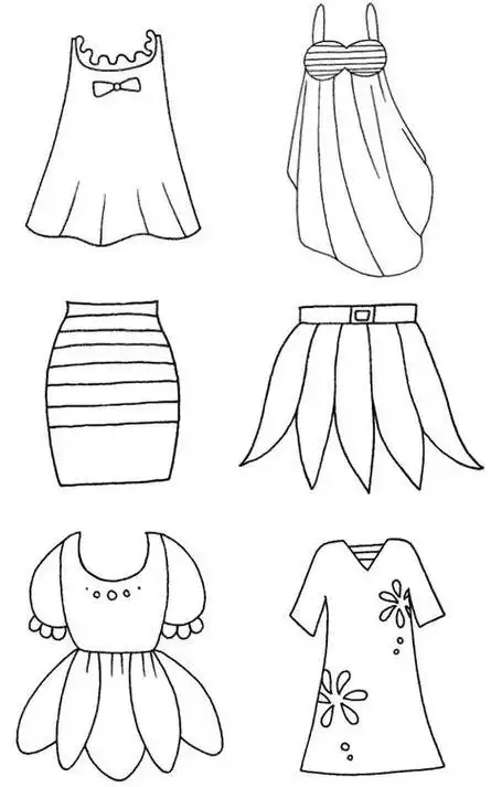 简笔画服饰欣赏