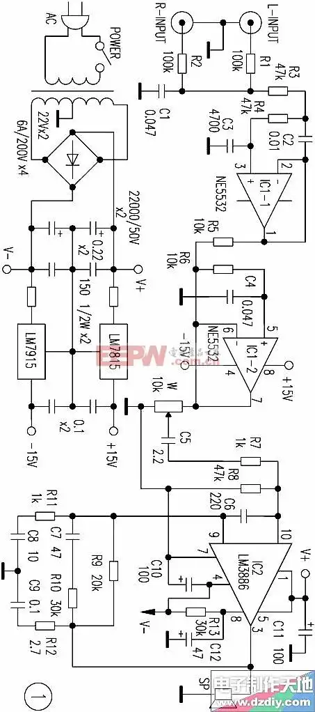 使用lm3886制作的低音炮