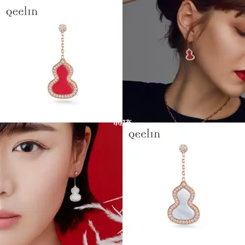 qeeline麒麟葫芦流苏耳坠