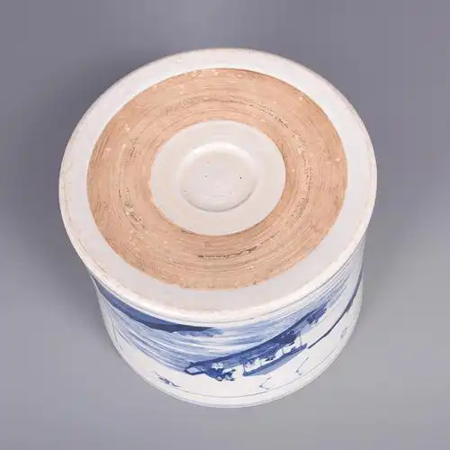 清代康熙青花笔筒展