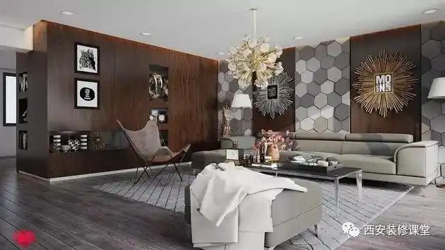 卧室背景灰色六边形瓷砖混搭铺贴,高级灰时尚背景