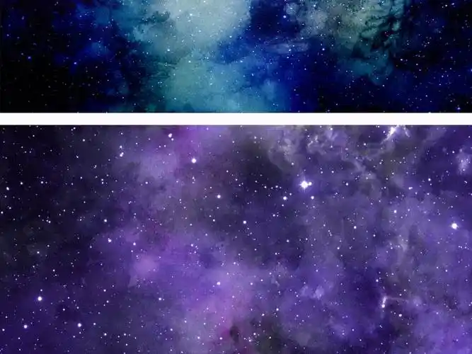 星空水粉画渐变色 水粉星空画教程简单 渐变