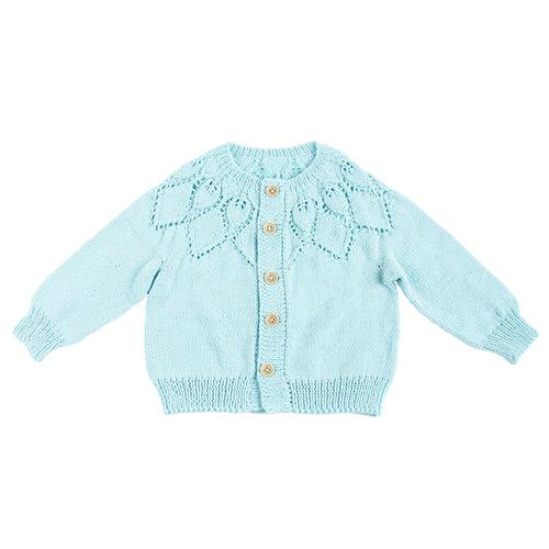 儿童毛衣手工diy编织材料包针织宝宝牛i奶棉叶子开衫孕妈奶泡机时