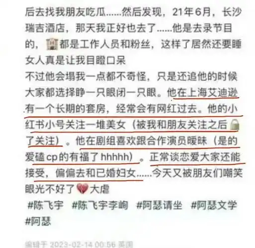 有网友称被陈飞宇索赔20万背后原因曝光原来都是他咎由自取