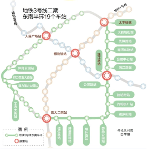 地铁3号线二期东南半环昨起空载试运行