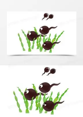手绘卡通蝌蚪免抠元素3302手绘卡通小蝌蚪褪掉尾巴免抠元素2353手绘