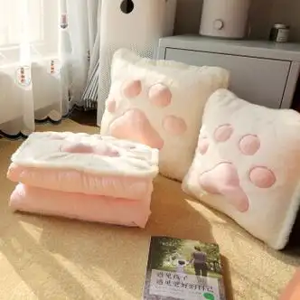 妙普乐抱枕被抱枕被子两用办公室折叠午睡枕头厚毯子二合一汽车用靠的