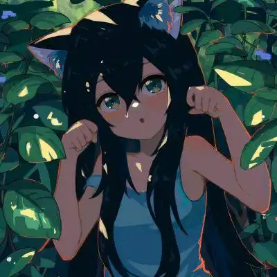 猫耳朵动漫女生头像,高清大眼二次元猫耳朵头像动漫可爱女生_女生动漫