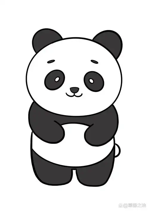 简笔画教程分享 大熊猫