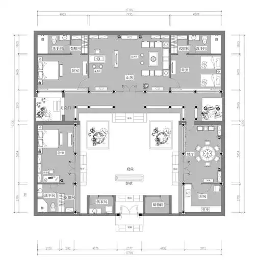 自然亲切又古韵盎然的四合院设计