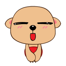 小熊害羞脸红可爱晃来晃去gif动图_动态图_表情包下载_soogif