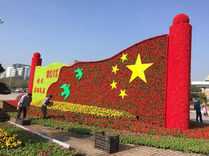 龙岗区中心城2018年元旦节日摆花