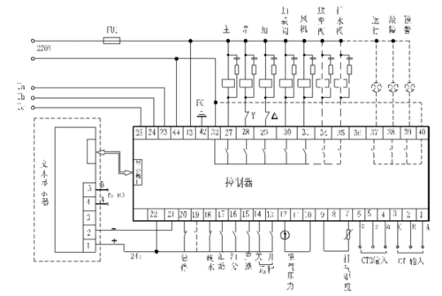 螺杆空压机主控接线图.型号mam-ky12s.采用必重谢!