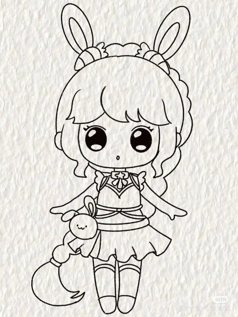 小舞简笔画 老规矩,第一张是原图,第二张是我画的,给个评价8~ 我不怕