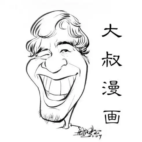 夸张名人头像简笔画