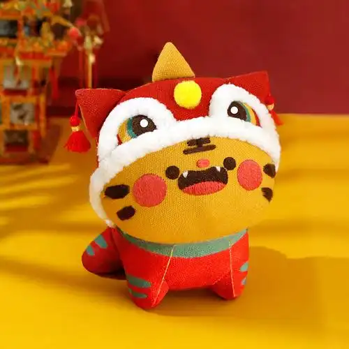 2022新年醒狮羊毛毡戳戳乐手工制作diy玩偶挂件戳戳绣针材料包