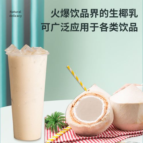 菲诺冷冻生椰乳1kg椰子水生榨椰子汁生打椰椰拿铁饮品奶茶店原料