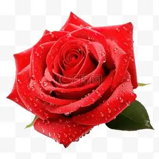 带露水的红玫瑰