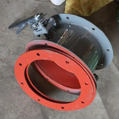 耐磨手动圆风门 管道手动风量调节阀 dn360碳钢手动通风蝶阀 品则图片