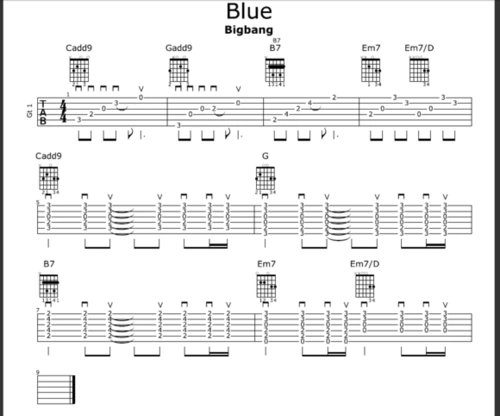 求bigbang《一天一天》《bule》《谎言》《假装若无其事》的六线谱!