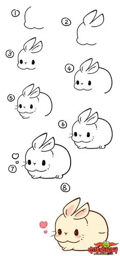 兔子怎么画一步一步教画一个漂亮的小白兔