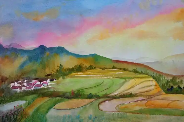 刘丁10月份水彩画习作选