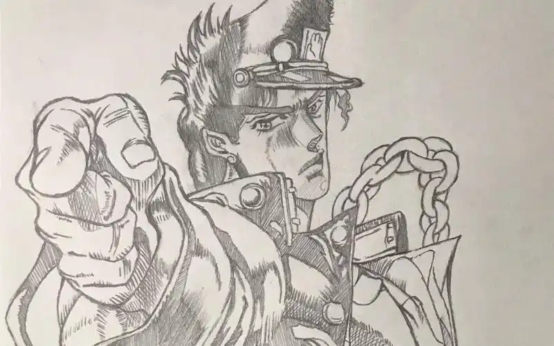 忙里偷闲画一画:空条承太郎