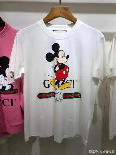 古奇gucci 2019新款米老鼠圆领恤情侣款