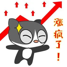 股票小猫表情包-涨疯了股票小猫