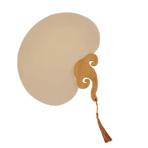 加厚宣纸空白团扇宫扇半生圆形扇面国画水彩画扇子