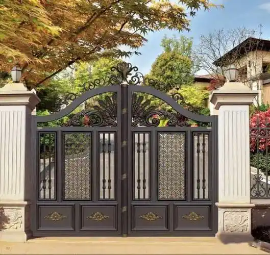 别墅庭院围墙大门石材方柱设计参考