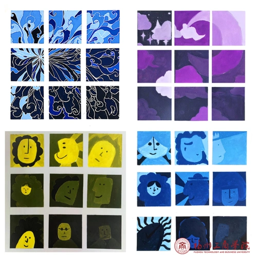 《色彩构成九宫格》