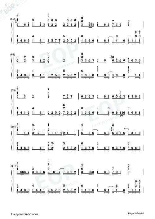 囍-葛东琪-原神风物之诗琴谱-原琴谱双手简谱预览5