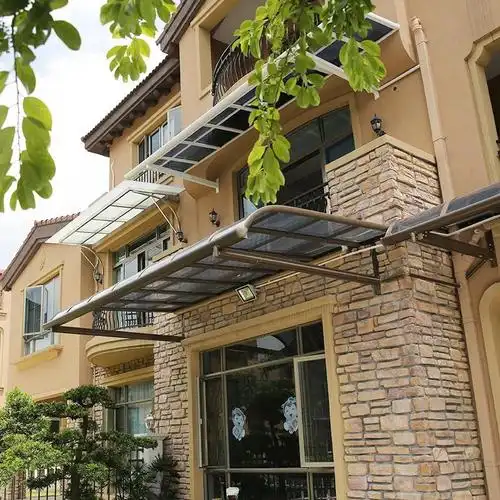 雨棚pc耐力板1.7mm采光瓦pc透明实心阳光耐力板雨棚停车棚