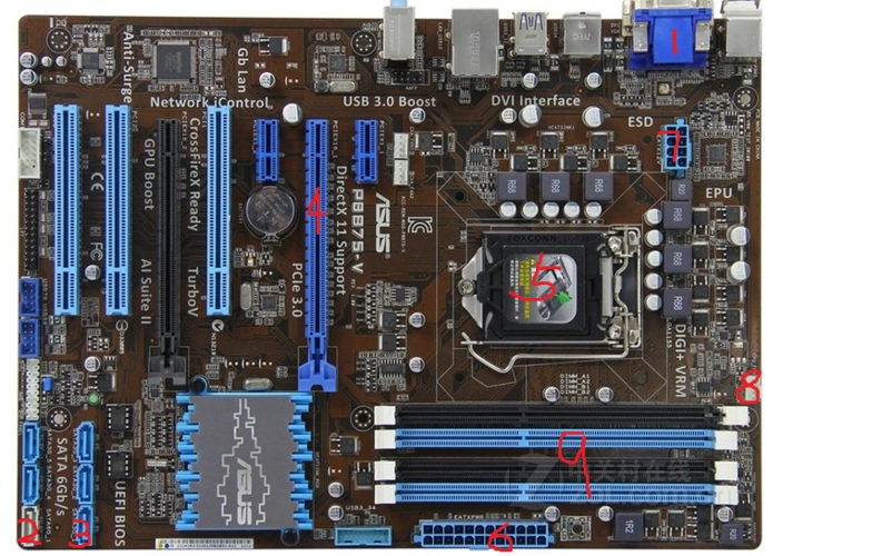 华硕(asus)p8b75-v(intel b75/lga 1155)主板,刚配的电脑,求个图文