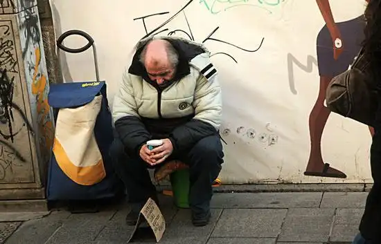 意大利米兰街头最有创意的时尚乞讨