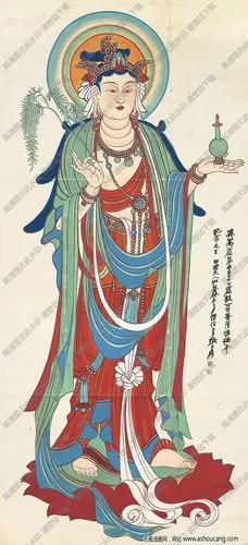 张大千国画临敦煌观音像高清大图下载