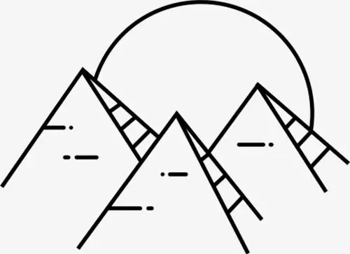 矢量图简笔画山峰